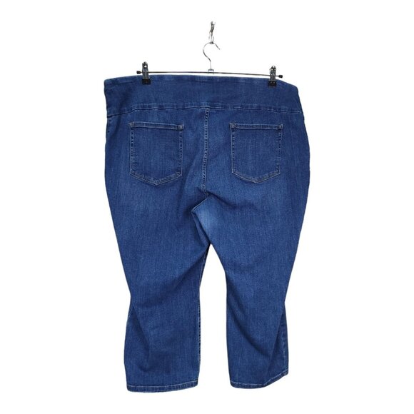 Lee Sculpting Slim Fit Jeans Plus Size 24W Mid Rise Capri 22" Inseam x 45" Waist - Picture 4 of 11